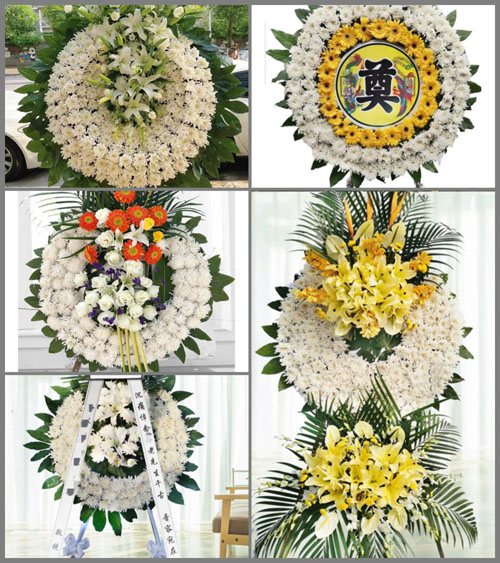 山西长治襄垣县虒亭镇白堰底村花圈速递